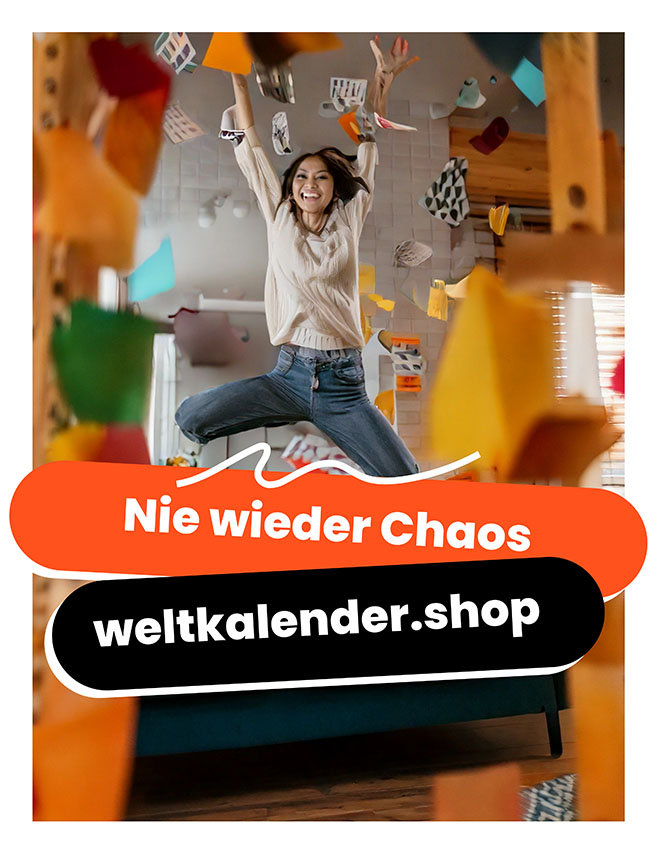 Nie wieder Chaos mit weltkalender.shop