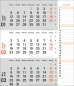 Preview: times&more 3-Monatsplaner, orange 2026