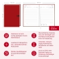 Preview: Tages-Cheftimer A5, rot 2026
