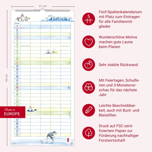Helme Heine Familienplaner 2026