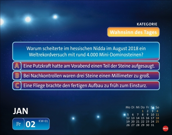 Wer weiß denn sowas? Tagesabreißkalender 2026