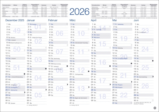 Tafelkalender A4 2026, 29,7 x 21cm, 5er Set