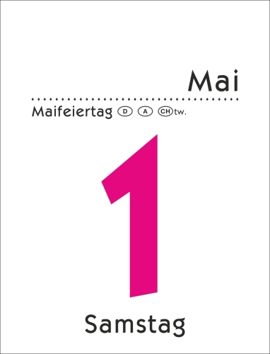 Tagesabreißkalender klein 2026