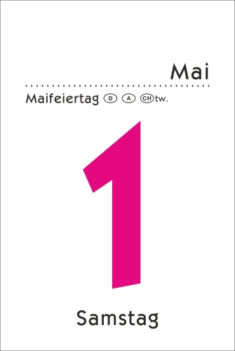 Tagesabreißkalender groß 2026