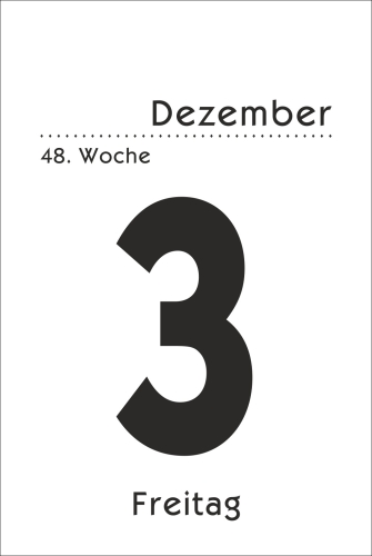 Tagesabreißkalender groß 2026