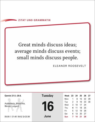 Englisch Sprachkalender 2026