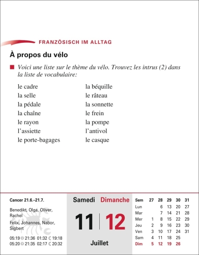 Französisch Sprachkalender 2026