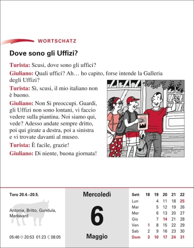 Italienisch Sprachkalender 2026