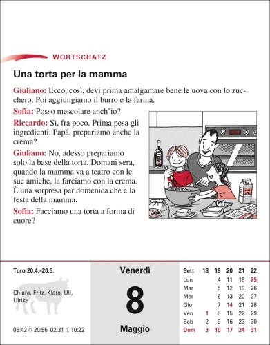 Italienisch Sprachkalender 2026