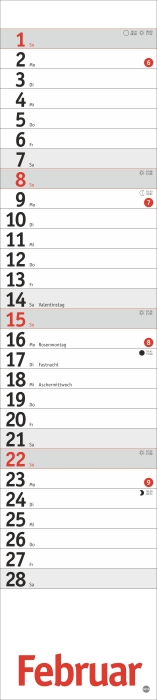 Langplaner, rot 2026