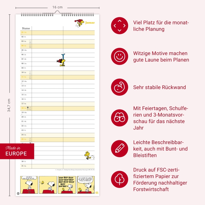 Peanuts Planer Wir zwei 2026