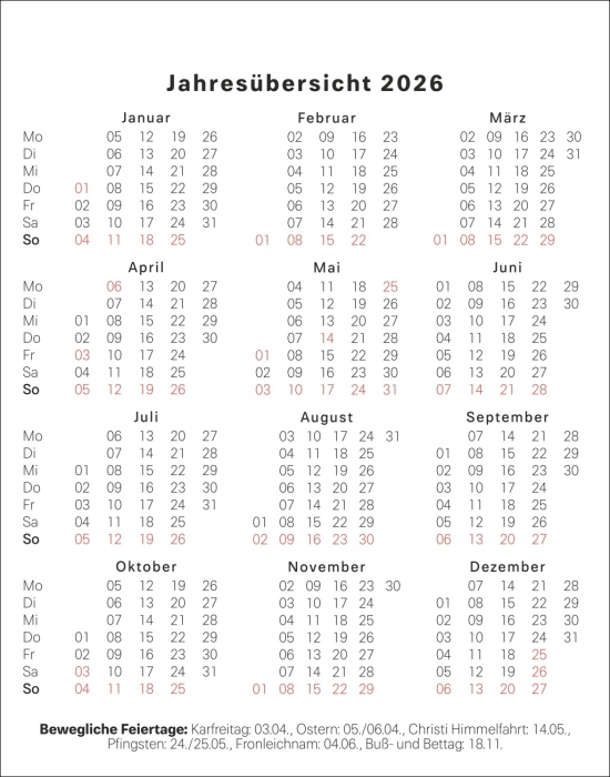 Simons Katze Tagesabreißkalender 2026