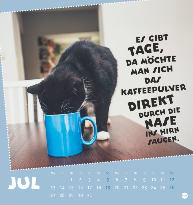 Mach mal Pause Postkartenkalender Katzen 2026