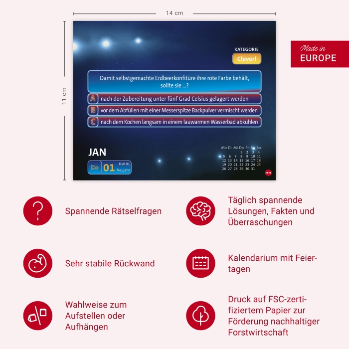 Wer weiß denn sowas? Tagesabreißkalender 2026