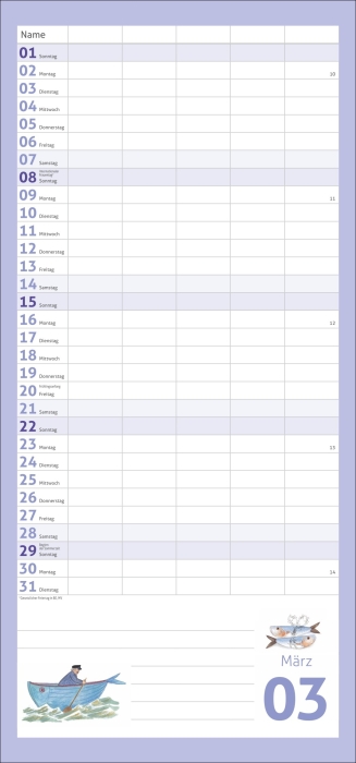 times&more Schaffner Familienplaner 2026
