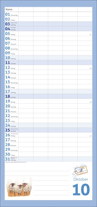 times&more Schaffner Familienplaner 2026
