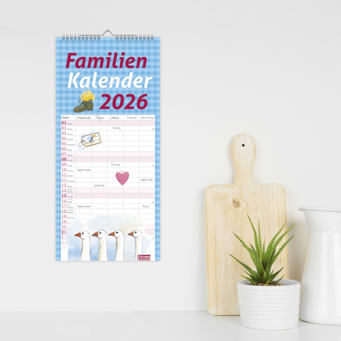 times&more Schaffner Familienplaner 2026