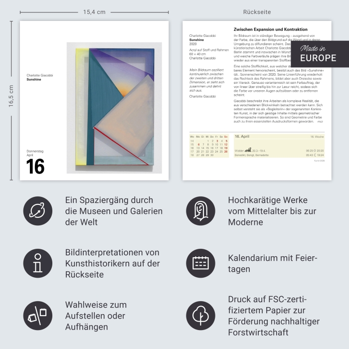 Kunst Tagesabreißkalender 2026