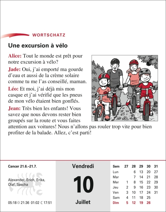 Französisch Sprachkalender 2026