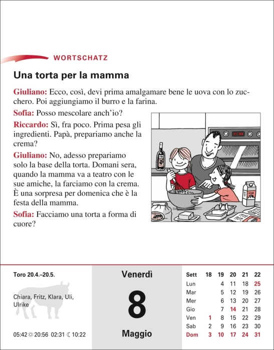 Italienisch Sprachkalender 2026